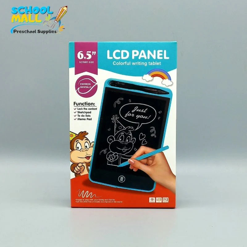 LCD multicolored writing and drawing tablet