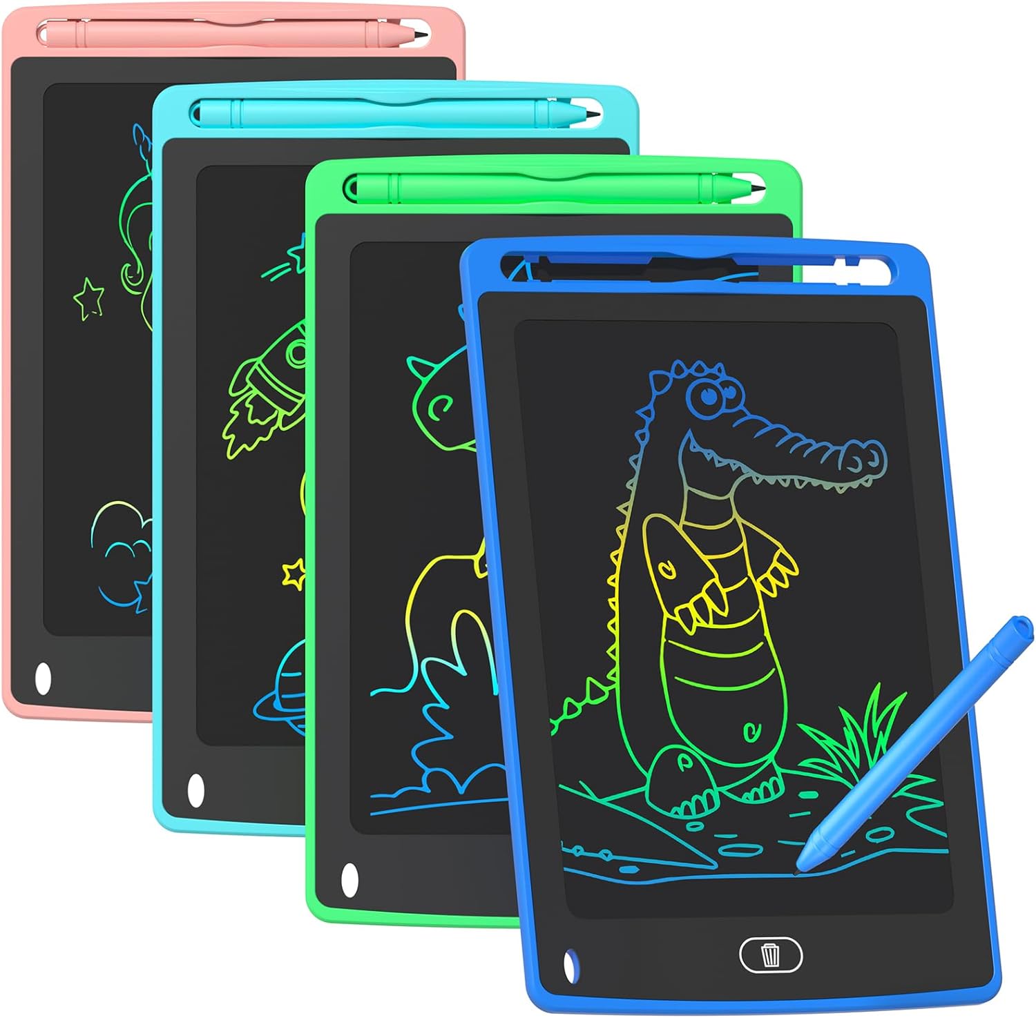 LCD multicolored writing and drawing tablet