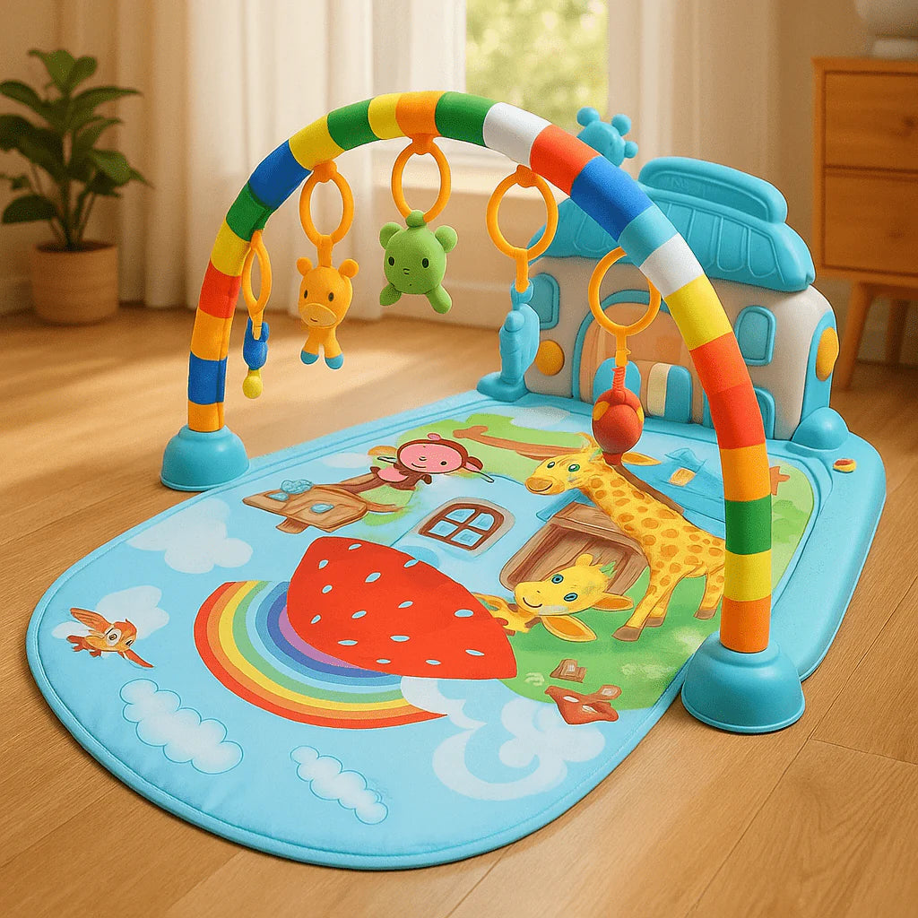 2 IN 1 BABY PLAY MAT WITH PIANO - Music & Fun for Little Ones!