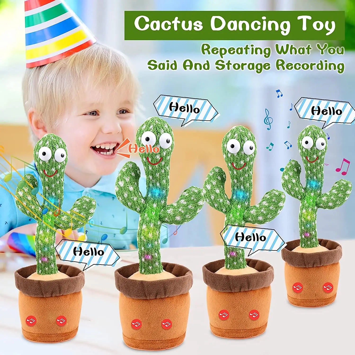 Talking Cactus Toy – The cactus that sings, dances, talks & glows!